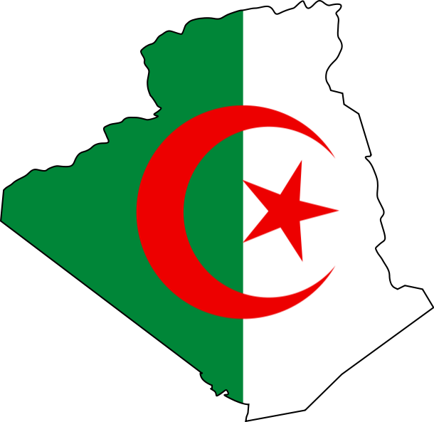 File:Flag and map of Algeria.svg